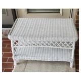 White Wicker Table
