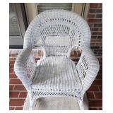 White Wicker Rocker