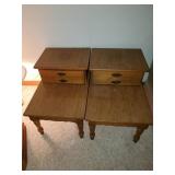 Maple End Tables with Drawers