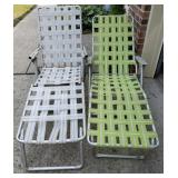 Vintage Aluminum Framed  Lounge Chairs