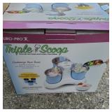 Euro- Pro Triple Scoop Frozen Treat Maker New In