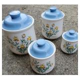 4pc Chickweed Petal Pets Canister Set