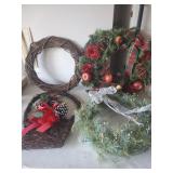 3 Wreaths & Basket Decor