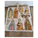 9 pc Porcelain Nativity Set