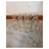 14  Quart Size Small Mouth Canning Jars