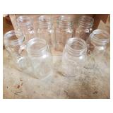 8 Atlas Quart Small Mouth Canning Jars
