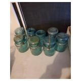 8 Vintage Blue Wire  Ball Pint Size Small Mouth