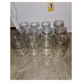 12 Wide Mouth Quart Size Canning Jars