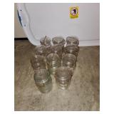 11 Vintage Pint Size Small Mouth Canning Jars