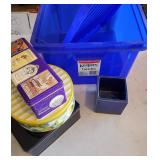 3 Metal Tins, Flower Pot, 18"x 15" Latch Box