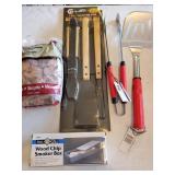 Grill Tools, Wood Chips , Smoker Box