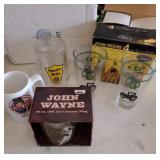 John Deere Glasses, John Wayne Mug, Bubba Gump
