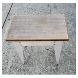 Wooden Stool Metal Legs