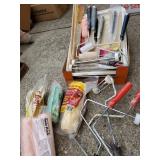 paint trays, paint rollers, ect