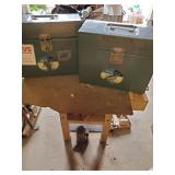 2 Porta metal file storage boxes