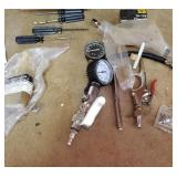 Air pressure Guages, Tire Patches. Misc