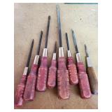 8 Wooden Handle Screwdrivers