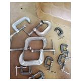 10  Metal C-Clamps