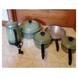5 pc Club Cooking Set & Cooffee Pot