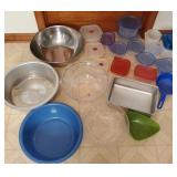 Zip lock Containers, Bowls, Misc items