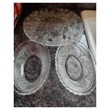 3 pc Glass Serving dishes