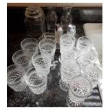 Wexford Glasses, Tray, Salt & Pepper Shakers