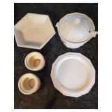 Soup tureen and serving plates