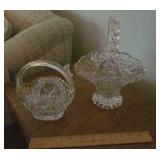 2 crystal baskets