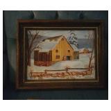 Barn painting, Oil on canvas V Anderson