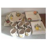 20 pieces Le Fruit hand painted dinnerware