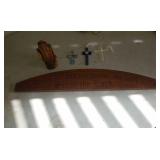 Hand carved praying hands & crosses