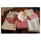 3 table cloths & coordinated napkins