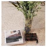 Flower vase, alarm clock, new ironing board cover