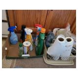 Used Cleaning Supplies& Strainer