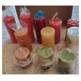 11 Assorted Pillar Candles