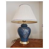 Blue Flowered Lamp