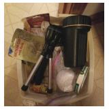 Flashlights, string, tape, hardware, etc.