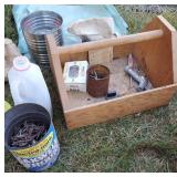 Wooden Tool Box, Nails,