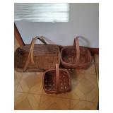 3 pc Basket (2 with leaf print)