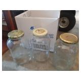 3- Half Gallon Glass Jars