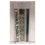 Gift wrap set, paper, bows, tags