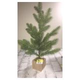 Fake evergreen tree (18 inches tall)
