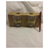 2 ct Lowball Holiday Drinking Glasses