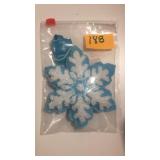 Plush snowflake tree ornament