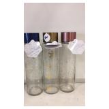 Set of 3 glass water bottles 18.26 oz