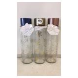 Set of 3 glass water bottles 18.26 oz