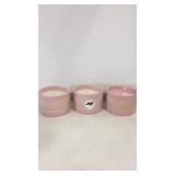 3 fair isle scented candles