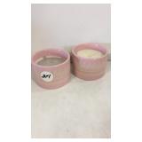 2 cinnamon sugar scented candles