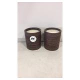 2 fireside scented candles