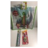 Grinch lot- Includes Ink pen, pencils, and bag